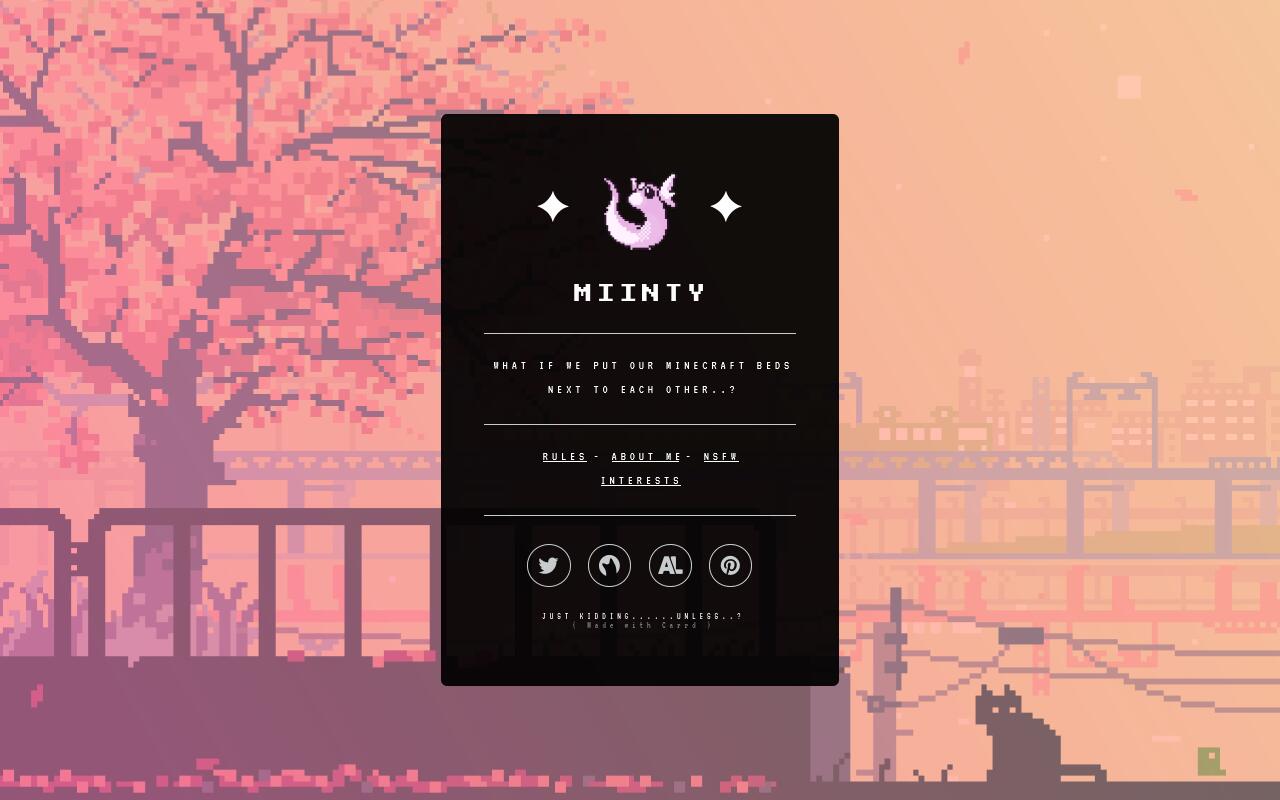 Carrd profile picture for @whiny